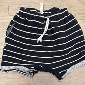 Striped Black and White Kids Shorts